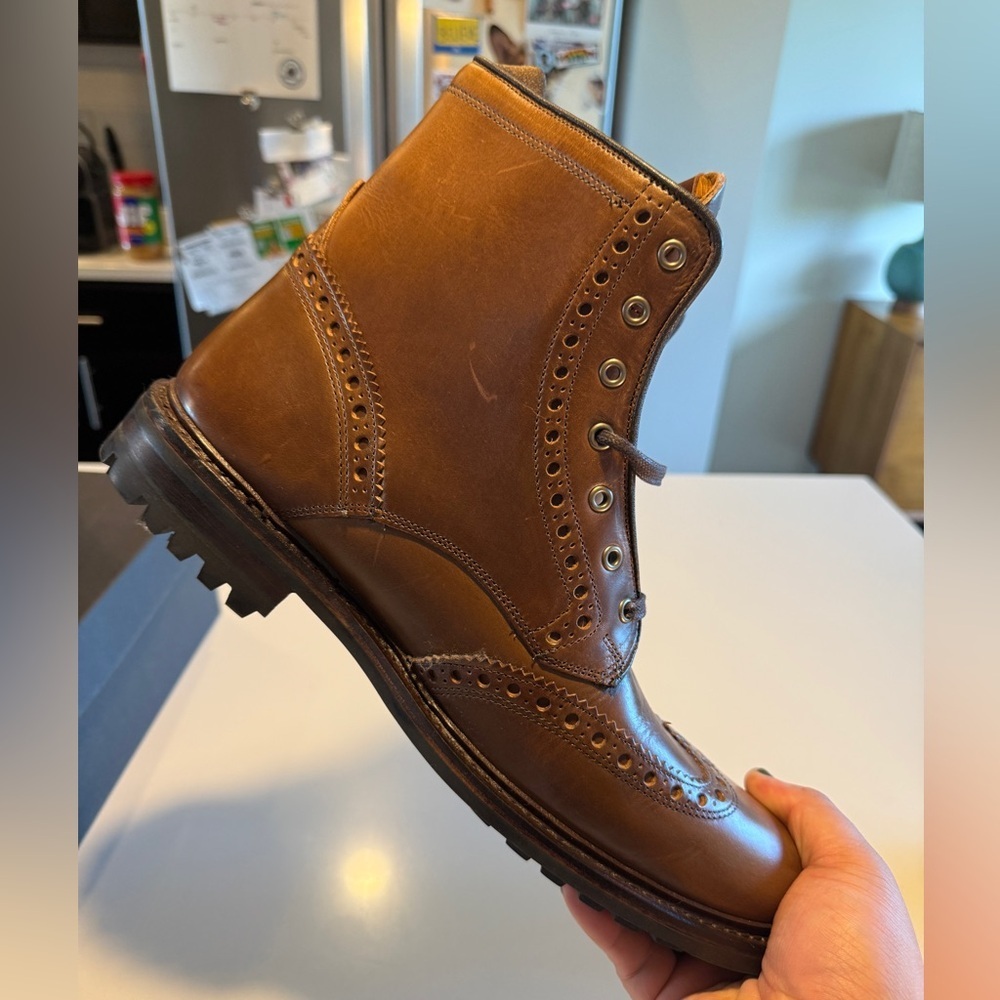 ALLEN EDMONDS - Chapman Weatherproof Wingtip Boot - Men’s Size 12 Wide - NWT - Picture 9 of 16